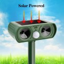 Solar Power Ultrasonic Animal Repeller Garden Pest Cat Deer Raccoon Repellent