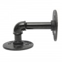 KINGSO 2pcs Household Wall Mounted Shelf Holders Flange Pipe Pipe Shelf Bracket