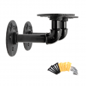 KINGSO 2pcs Household Wall Mounted Shelf Holders Flange Pipe Pipe Shelf Bracket
