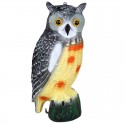 Realistic Owl Decoy Statue Elbow Owl Bird Pigeon Crow Scarer Scarecrow Simulation Garden Yard Protecter