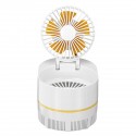 H35844 Mosquito Eradicatio Desktop Fan 3 Gears Wind Speed LED Light Cooling Fans USB Charging Mosquito Killer Fan - Blue