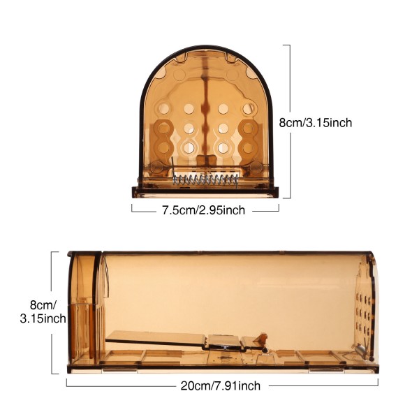 2PCS Godmorn plastic trap cages each set of 2 brushed neutral boxes