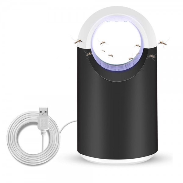 Household LED Mosquito Insect Killer Lamp Trap LED Pest Control Electric Anti Fly Repeller Bug Insect Repellent Light - Black