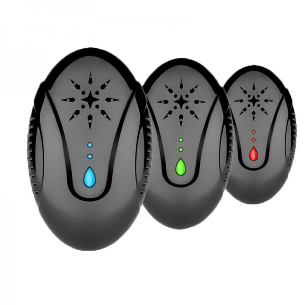 Ultrasonic Insect Repeller Adjustable Frequency Band Rat Mice Mosquito Control Device - Black&amp;EU Plug