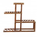 Flower Stand Flower Shelf Multi-level Wood Plant Stairs Indoors Outdoors Garden - #1