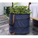 Foldable Garden Spring Collecting Bucket Bag  Collapsible Leaves Housekeeping Storage Baskets - Blue