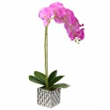 Artificial Plant Butterfly Orchid Flower Pot Home Wedding Party Home Decorations -  Pink