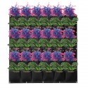 Multi Pocket Wall Hanging Plating Bag Vertical Flower Grow Pouch Planter Garde - Black