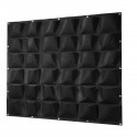 Multi Pocket Wall Hanging Plating Bag Vertical Flower Grow Pouch Planter Garde - Black