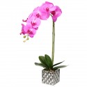 Artificial Plant Butterfly Orchid Flower Pot Home Wedding Party Home Decorations -  Pink