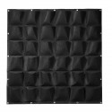 Multi Pocket Wall Hanging Plating Bag Vertical Flower Grow Pouch Planter Garde - Black
