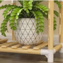 3+3+2Tiers Wooden Plant Stand Indoor Outdoor Patio Garden Flower Pot Stand Shelf - 4