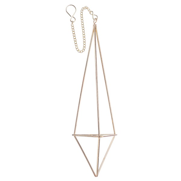 Triangle Hanging Wrought Iron Pineapple Flower Stand Metal Hollow Soilless Flower Pot Simple Flower Stand - Type A