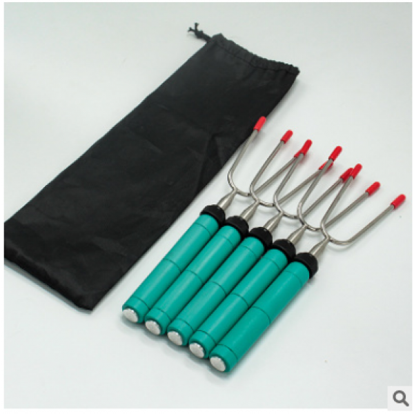 5-20PCS 34 Inch Telescoping BBQ Fork BBQ Roasting Sticks Skewer Fork BBQ Tool - #1
