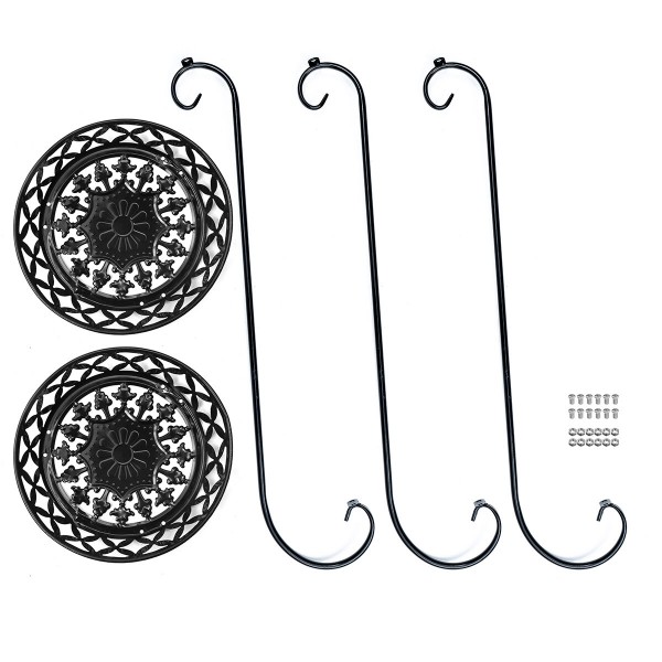 Plant Pot Stand Flower Storage Rack Metal Floor Standing Shelf Garden Decor - White