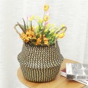 Seagrass Storage Basket Flower Pot Rattan Plant Toys Holder Container Decor - M