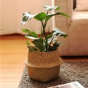 Seagrass Storage Basket Flower Pot Rattan Plant Toys Holder Container Decor - M