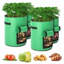 4/6pcs 10 Gallon Potato Grow Bag Breathable Planting Bags Breathable Nonwoven Large Capacity Visual Plant Growing Bag - 4PCS