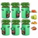 4/6pcs 10 Gallon Potato Grow Bag Breathable Planting Bags Breathable Nonwoven Large Capacity Visual Plant Growing Bag - 4PCS