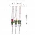 Pot Holder Macrame Plant Hanger Hanging Planter Basket Hemp Rope Braided for Home Decoration