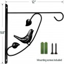 Plant Hanger Wall Bracket Iron Basket Rack Hook Garden Flower Pot Holder Black - #1