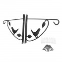 Plant Hanger Wall Bracket Iron Basket Rack Hook Garden Flower Pot Holder Black - #1