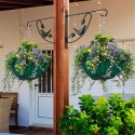 Plant Hanger Wall Bracket Iron Basket Rack Hook Garden Flower Pot Holder Black - #1