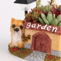 LED Cute Dog Succulent Flower Pot with Drainage  Small Flower Pot Garden Plants Pot Desk Flower Decoration