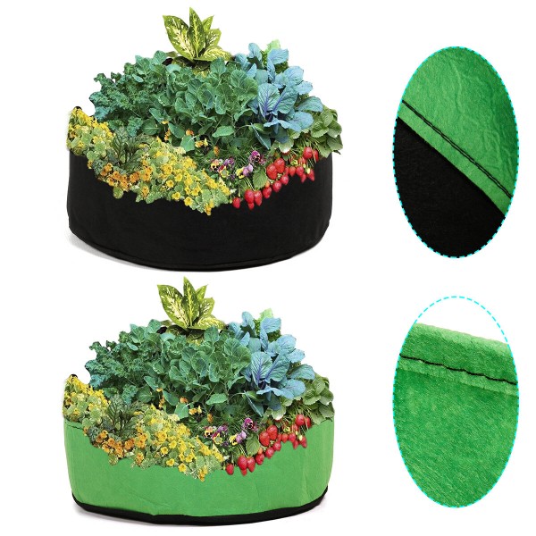 80x30cm Planting Grow Bag Raised Plant Bed Garden Flower Planter Vegetable Bag - Green
