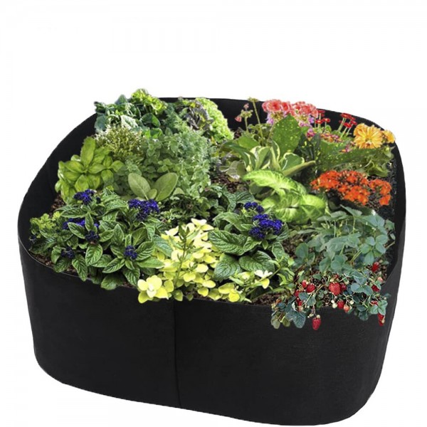 Garden Plant Bed 4/8-Hole Rectangular Planting Container Planting Bag Planter Potted - S