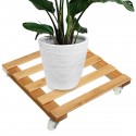 Flower Plant Pot Stand Base Saucer Tray Rack Roller Moved Pulley Wheel Garden Decorations  - 30x30cm