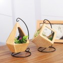 Gardening Ceramic Hanging Succulent Flower Pot Stand Indoor Flower Decorations Diamond Planter - Square