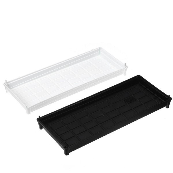 PP Plant Tray Succulents Seedling Drain Balcony Growing Holder Nursery Garden Decorations - White