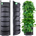 7 Pockets Hanging Vertical Garden Wall Planting Bag Waterproof for Yard Garden Home Decoration
