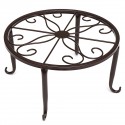 Wrought Iron Pot Plant Stand Flower Shelf Rack Holder Indoor Garden Display  - Copper
