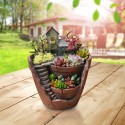 Sky Garden Potted Big House Micro Landscape Meat Plant Pots Flower Pot  Decorations
