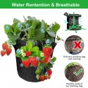 4/6pcs Strawberry Grow Bags Growing Pot 8 Side Grow Pockets Large 10 Gallon - #1