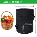 4/6pcs Strawberry Grow Bags Growing Pot 8 Side Grow Pockets Large 10 Gallon - #1