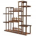 6 Tier Wood Flower Rack Plant Stand Wood Shelves Bonsai Display Shelf Indoor USA - #1