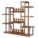 6 Tier Wood Flower Rack Plant Stand Wood Shelves Bonsai Display Shelf Indoor USA - #1
