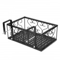 Single Layer Flower Pot Rack Balcony Corridor Railing Hanging Plant Iron Basket Hanging Rack Organizer Flower Pot for Gardening 