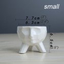 Creative Humanoid Ceramic Flower Pot Green Succulent Planter Plant Container - L