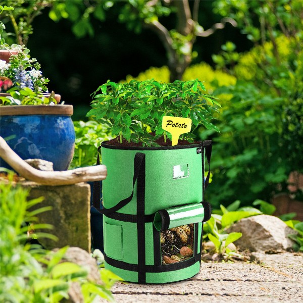 2X Outdoor Raised Elevated Garden Bed Planter Box Fabric Grow Bag Pot Flower