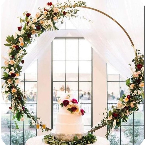 2M Wedding Stand Flower Rack Arch Round Iron Party Door Garden Metal Prop Decor - #3
