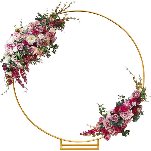 2M Wedding Stand Flower Rack Arch Round Iron Party Door Garden Metal Prop Decor - #3