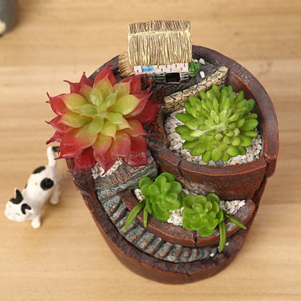 Hanging Garden Potted Micro Landscape Meat Plant Pots Small House  Decoration