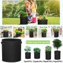 5-Pack 7/10/12/13 Gal Garden Planting Pots Grow Planter Bags for Potato Carrot - 12 Gal