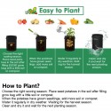 5-Pack 7/10/12/13 Gal Garden Planting Pots Grow Planter Bags for Potato Carrot - 12 Gal