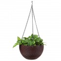 Large Rattan Plaited Hanging Plant Pots Flower Baskets Rope Flower Pot - #C