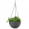 Large Rattan Plaited Hanging Plant Pots Flower Baskets Rope Flower Pot - #C